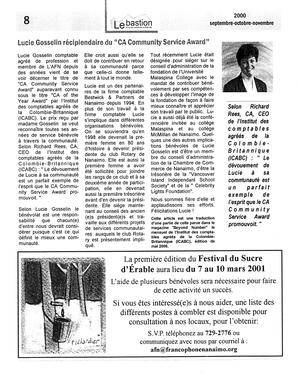   LE BASTION DE NANAIMO, 2000   , page 8