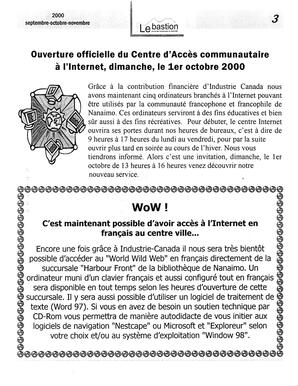   LE BASTION DE NANAIMO, 2000   , page 3