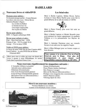   LE FRANCO-LIEN, 2003   , page 5