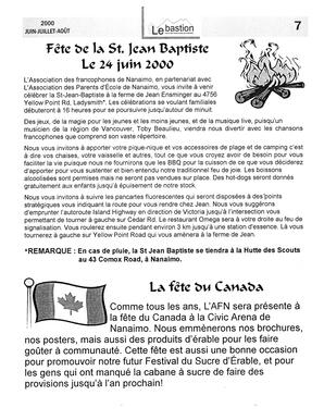   LE BASTION DE NANAIMO, 2000   , page 7