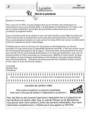   LE BASTION DE NANAIMO, 2000   , page 2