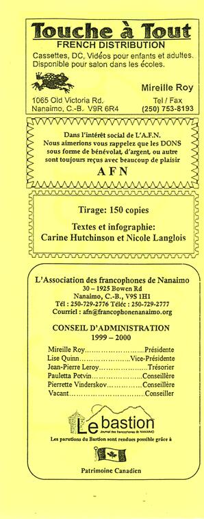   LE BASTION DE NANAIMO, 2000   , page 12