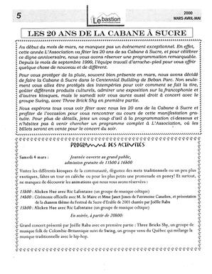   LE BASTION DE NANAIMO, 2000   , page 5