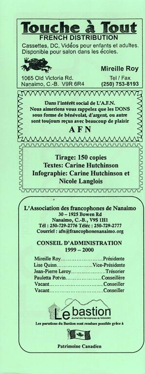   LE BASTION DE NANAIMO, 2000   , page 10