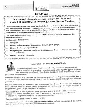   LE BASTION DE NANAIMO, 1999-2000   , page 5
