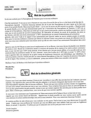   LE BASTION DE NANAIMO, 1999-2000   , page 2