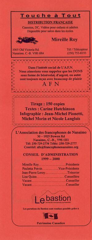   LE BASTION DE NANAIMO, 1999-2000   , page 10