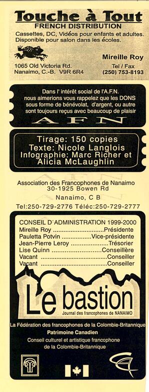   LE BASTION DE NANAIMO, 1999   , page 2