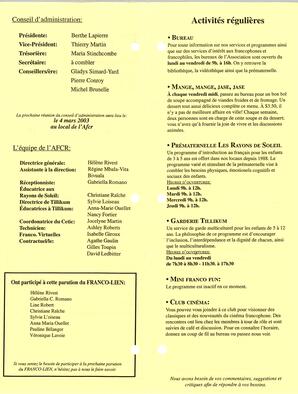   LE FRANCO-LIEN, 2003   , page 2