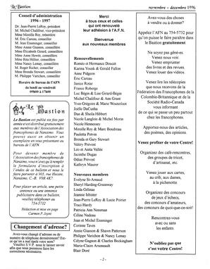   LE BASTION DE NANAIMO, 1996   , page 2