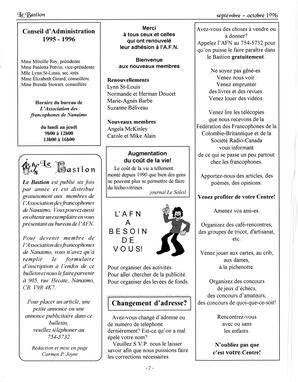   LE BASTION DE NANAIMO, 1996   , page 2