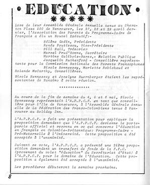   LE BASTION DE NANAIMO, 1984   , page 8