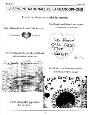   LE BASTION DE NANAIMO, 1996   , page 7
