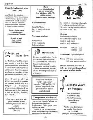   LE BASTION DE NANAIMO, 1996   , page 2
