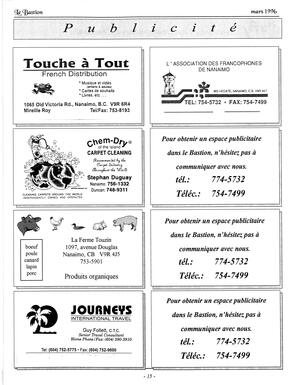   LE BASTION DE NANAIMO, 1996   , page 15
