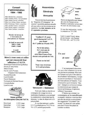   LE BASTION DE NANAIMO, 1995   , page 2