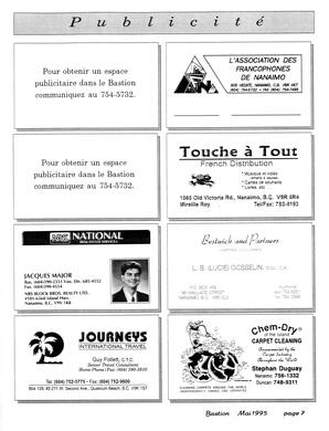   LE BASTION DE NANAIMO, 1995   , page 7