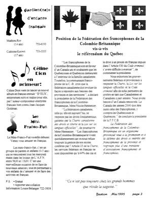   LE BASTION DE NANAIMO, 1995   , page 3