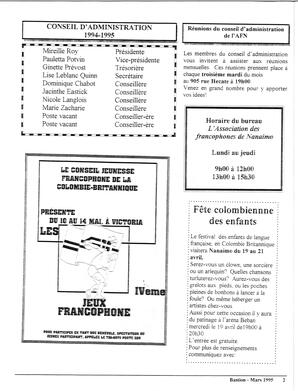   LE BASTION DE NANAIMO, 1995   , page 2