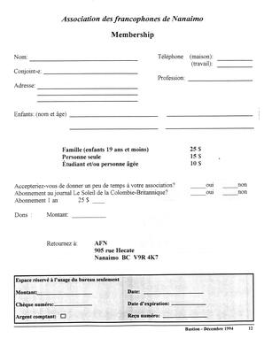   LE BASTION DE NANAIMO, 1994   , page 12
