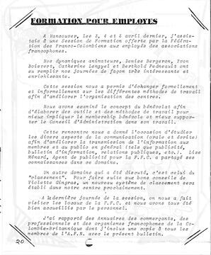   LE BASTION DE NANAIMO, 1984   , page 20