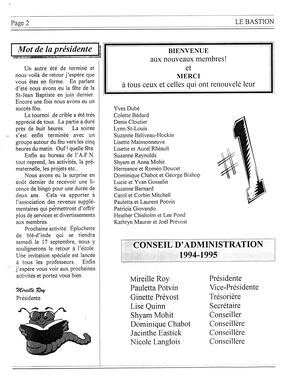   LE BASTION DE NANAIMO, 1994   , page 2