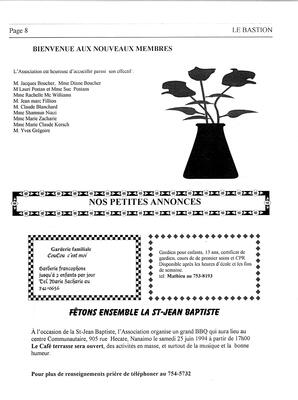  LE BASTION DE NANAIMO, 1994   , page 8