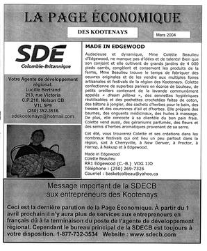   LA VOIX DES KOOTENAYS, 2004   , page 9