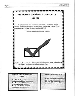   LE BASTION DE NANAIMO, 1994   , page 3