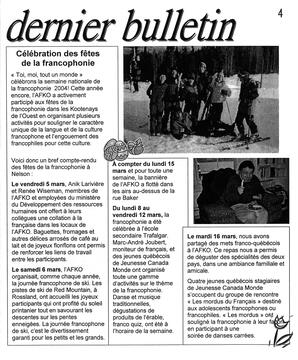   LA VOIX DES KOOTENAYS, 2004   , page 5
