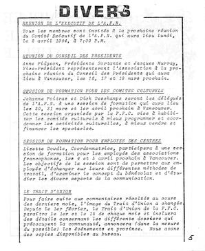   LE BASTION DE NANAIMO, 1984   , page 5