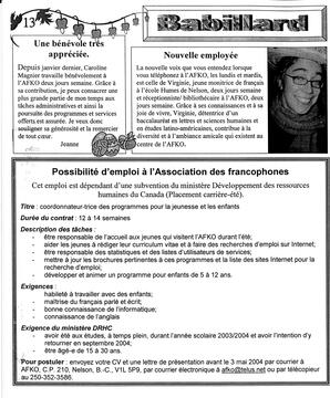   LA VOIX DES KOOTENAYS, 2004   , page 18