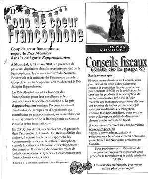   LA VOIX DES KOOTENAYS, 2004   , page 16