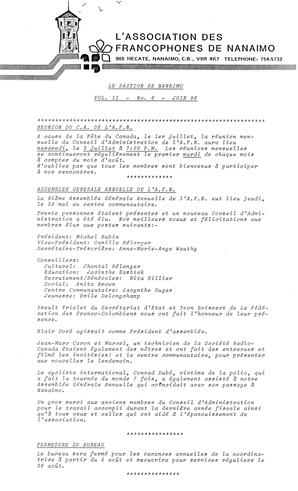   LE BASTION DE NANAIMO, 1986   , page 1