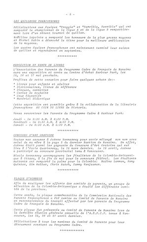   LE BASTION DE NANAIMO, 1986   , page 5