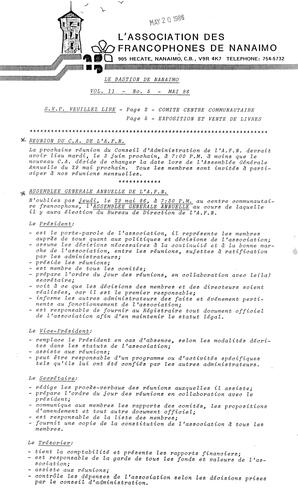   LE BASTION DE NANAIMO, 1986   , page 1