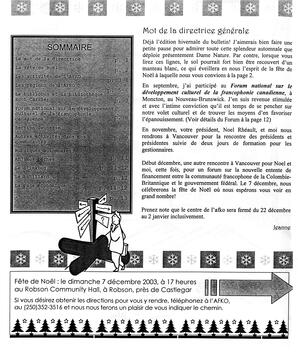   LA VOIX DES KOOTENAYS, 2003   , page 2