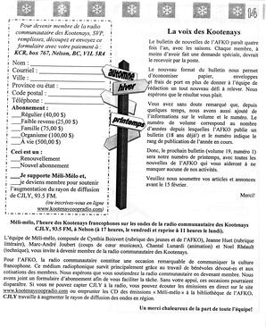   LA VOIX DES KOOTENAYS, 2003   , page 15