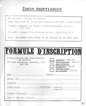   LE BASTION DE NANAIMO, 1985   , page 27