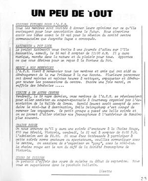   LE BASTION DE NANAIMO, 1985   , page 23