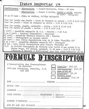   LE BASTION DE NANAIMO, 1985   , page 31
