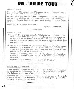   LE BASTION DE NANAIMO, 1985   , page 18