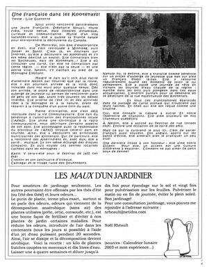   LA VOIX DES KOOTENAYS, 2003   , page 4