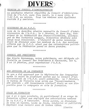   LE BASTION DE NANAIMO, 1985   , page 5