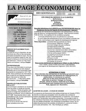   LA VOIX DES KOOTENAYS, 2003   , page 2