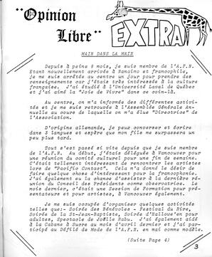   LE BASTION DE NANAIMO, 1984   , page 3