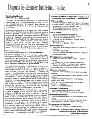   LA VOIX DES KOOTENAYS, 2003   , page 3