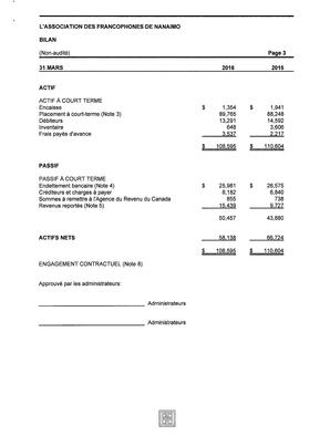   ÉTATS FINANCIERS - FR, 2016   , page 3