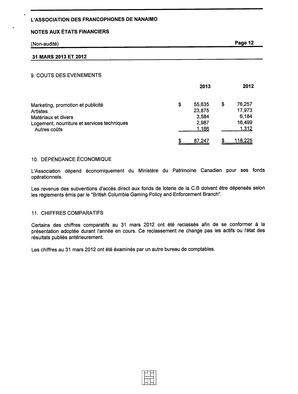   ÉTATS FINANCIERS - FR, 2013-2014   , page 12