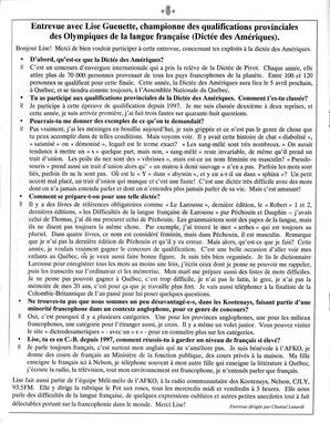   LA VOIX DES KOOTENAYS, 2003   , page 8
